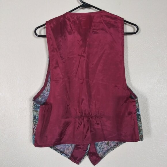 Vintage Backyard Blues Golf Tapestry Vest Women's Large - Picture 4 of 6